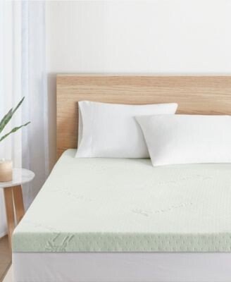 Clean Spaces 3 Green Tea Foam With Removable Cooling Cover Mattress Toppers