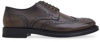 Derby Bucature Leather Loafers