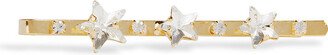 Gold-tone crystal hair clip-AD