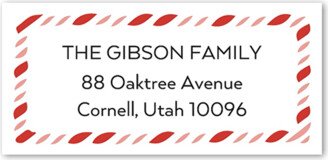 Address Labels: Simple Candy Cane Address Label, White, Address Label, Matte