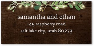 Address Labels: Leafy Scroll Address Label, Brown, Address Label, Matte