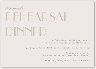 Rehearsal Dinner Invitations: Enchanted Event Rehearsal Dinner Invitation, Gray, 5X7, Matte, Signature Smooth Cardstock, Square
