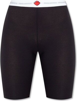 Logo Waistband Cropped Leggings