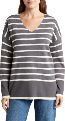 Striped V-Neck Sweater