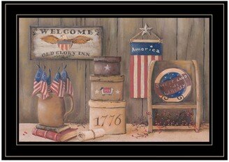 Sweet Land of Liberty by Pam Britton, Ready to hang Framed Print, Black Frame, 19