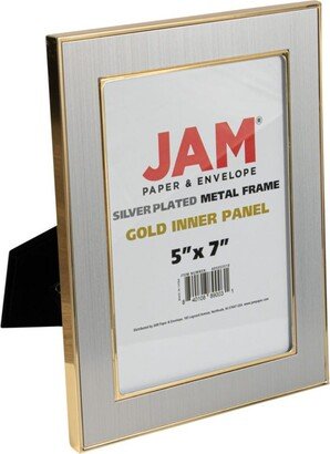 Jam Paper Silver Plated Metal Picture Frame - 5 x 7 - Sold Individually