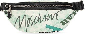 Graphic-Printed Zipped Belt Bag