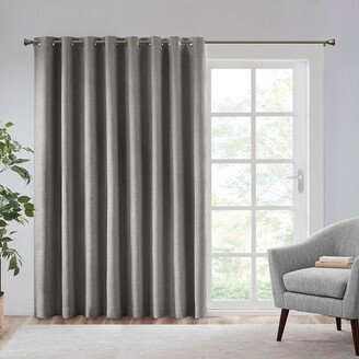 Gracie Mills 1-pc Maya Printed Heathered Total Blackout Window Patio Panel Curtain - 100x84