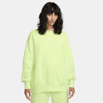 Women's Sportswear Phoenix Fleece Oversized Crewneck Sweatshirt in Yellow