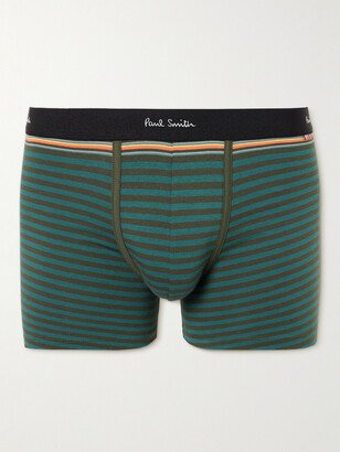 Long-Length Striped Stretch-Cotton Boxer Briefs-AC