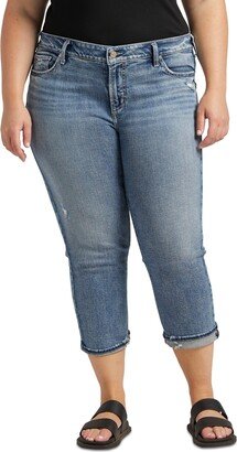 Plus Size Elyse Mid-Rise Capri Jeans