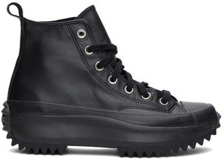 Black Leather Run Star Hike Hi Sneakers