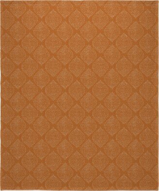 Fleece Photo Blankets: Minimalist Ogee - Burnt Orange Blanket, Plush Fleece, 50X60, Orange