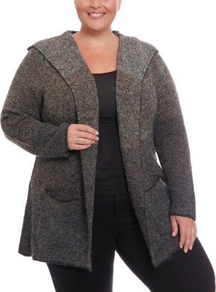 Plus Size Hooded Coatigan