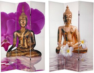 Handmade 6' Canvas Thai Buddha Room Divider