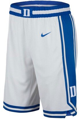 Duke Blue Devils Men's Replica Basketball Home Shorts - White/RoyalBlue