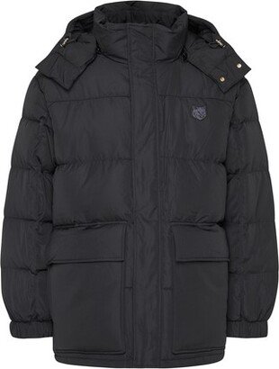 Fox head patch hooded puffer