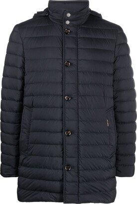 Hooded Button-Up Puffer Jacket
