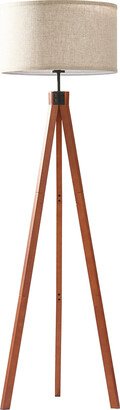 Brightech Eden LED Tripod Floor Lamp Wood