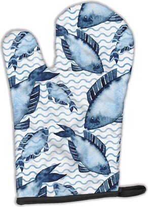 Beach Watercolor Fishes Oven Mitt