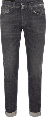 Straight-Leg Slim-Cut Jeans