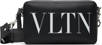 Black 'VLTN' Messenger Bag
