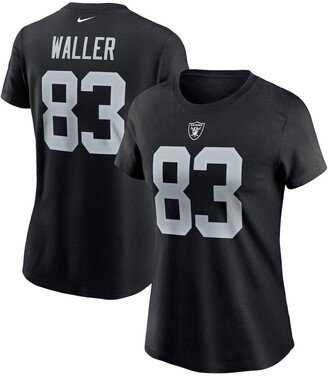 Women's Darren Waller Black Las Vegas Raiders Name and Number T-shirt