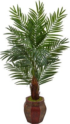 5' Areca Palm Artificial Tree in Mixed-Pattern Planter