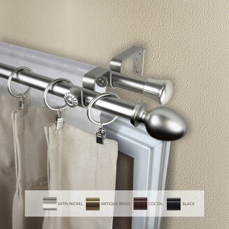 InStyleDesign Ivo Adjustable Double Curtain Rod 13/16 inch dia.