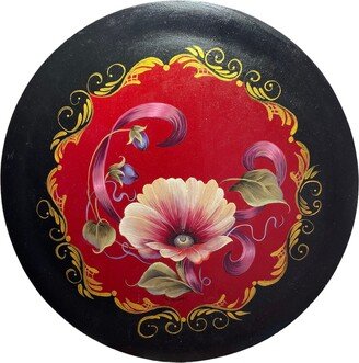 Hand Painted Floral Plate Decor