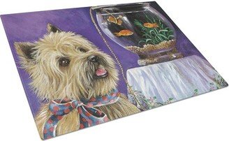 PPP3252LCB Cairn Terrier Gone Fishing Glass Cutting Board