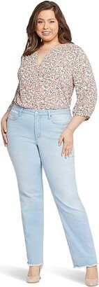 Plus Size Mid-Rise Relaxed Straight in Brightside (Brightside) Women's Jeans