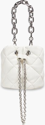 Yvette quilted faux leather bucket bag