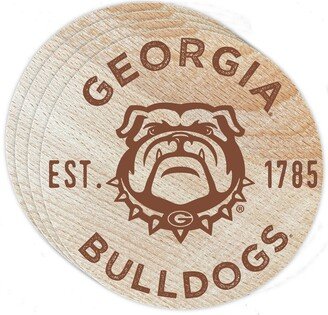 Georgia Bulldogs Wood Coaster Engraved 4-Pack