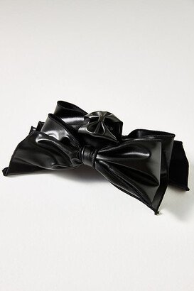 By Anthropologie Leather Bow Hair Claw Clip-AA