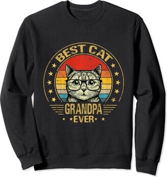 Best Cat Grandpa Ever Vintage Father's Day Sweatshirt