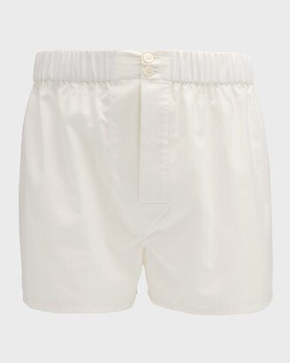 Men's Solid Cotton Boxers-AA