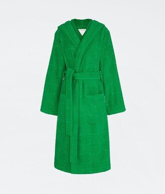 Intreccio Pattern Cotton Bathrobe-AA