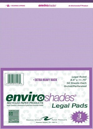 Enviroshades Legal Pads, 8-1/2 x 11-3/4 Inches, Orchid, 50 Sheets, Pack of 3