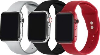 Assorted 3-Pack Silicone Apple Watch® Watchbands-AA