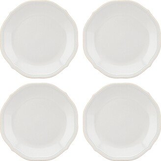 French Perle Bead Dinner Plates, Set Of 4