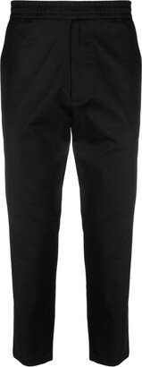 Elasticated-Waist Tapered Trousers-AG