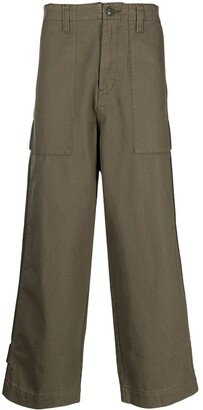 Two-Tone Wide Leg Trousers