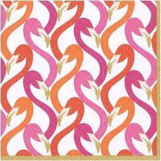 Flamingo Flock Paper Cocktail Napkins in Fuchsia