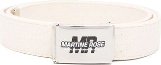 Logo-Print Canvas Belt