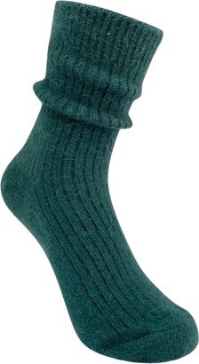 High Heel Jungle by Kathryn Eisman Cashmere Sock Green