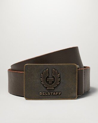 Unisex Calf Leather Phoenix Belt In Dark Brown