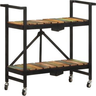 Kitchen Trolley 34.2x14.2x31.9 Solid Reclaimed Wood