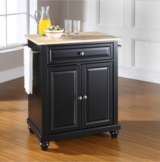 Cambridge Natural Wood Top Portable Kitchen Island