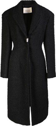 Bouclé-Effect Clipped Coat